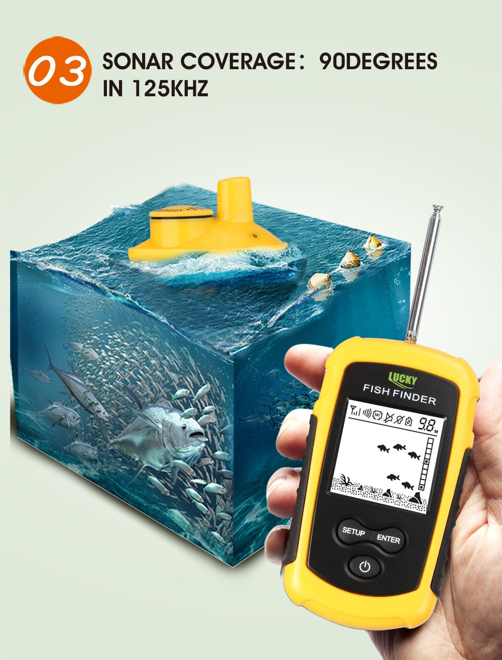 Obalus Elektronischer Fischfinder