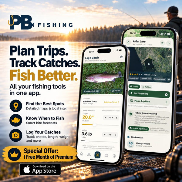 PB Fishing app: plan trips, track catches, fish better. 1 free month of Premium.