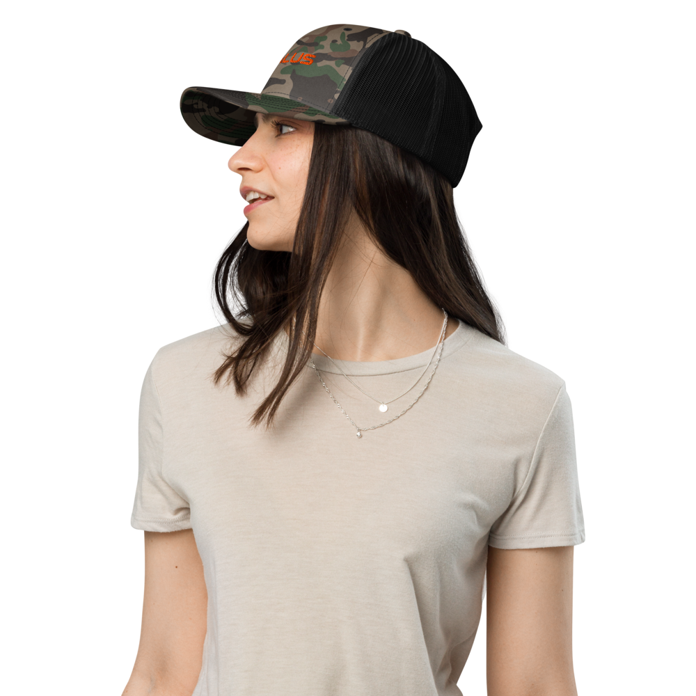 Camouflage trucker hat