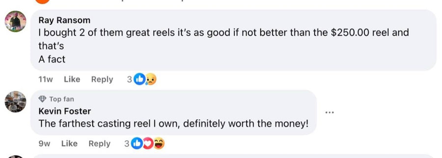 Ray Ransom: I bought 2 of them, great reels, as good if not better than the $250 reel. Kevin Foster: The farthest casting reel I own, definitely worth the money!